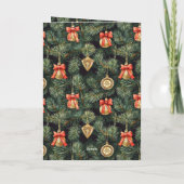 Carte Noël Occidental Ornement de la cowboy rouge (Dos)