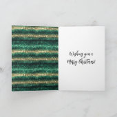 Carte Noël Pailleté Vert Or (Intérieur)