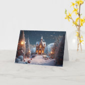 Carte Noël pain d'épices (Fleur jaune)