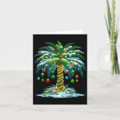 Carte Noël Palm Tree Trocal Hawaii Noël (Devant)