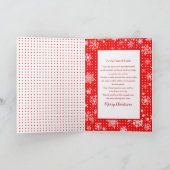 Carte Noël, Pasteur, Porte des Panneaux Rouges avec cour (Intérieur)