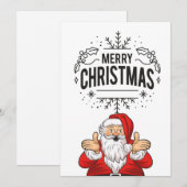 Carte Noël père Noël (Devant / Derrière)