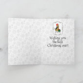 Carte Noël Père Noël Casquette Welsh Terrier Chien migno (Intérieur)