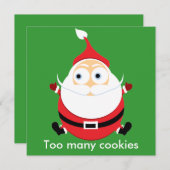 Carte Noël Père Noël Chubby Carte Noël (Devant / Derrière)