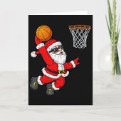Carte Noël Père Noël Dunking Un Sketll Garçons Enfants X (Devant)