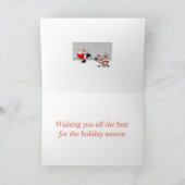 Carte Noël Père Noël et rennes (Intérieur)