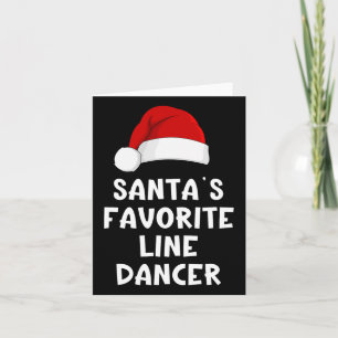 Carte Noël Père Noël Favori Line Dancer Funny Danci