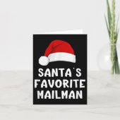 Carte Noël Père Noël Favori Mailman Funny Xmas Paja (Devant)