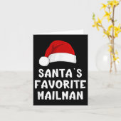Carte Noël Père Noël Favori Mailman Funny Xmas Paja (Fleur jaune)