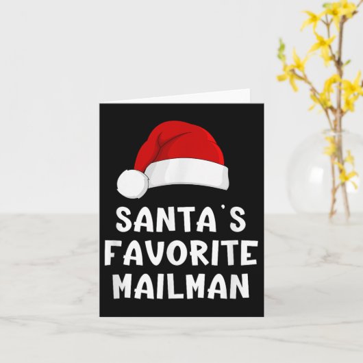 Carte Noël Père Noël Favori Mailman Funny Xmas Paja (Fleur jaune)