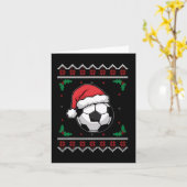 Carte Noël Père Noël Football Noël Soccer moche Garçons (Fleur jaune)