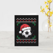 Carte Noël Père Noël Football Noël Soccer moche Garçons (Fleur jaune)