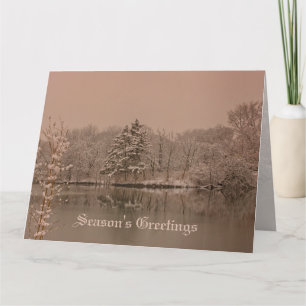 Carte Noël personnalisé hivernal merveilleux saisonnier