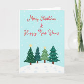 Carte Noël Pine Forest Joyeux Noël (Devant)
