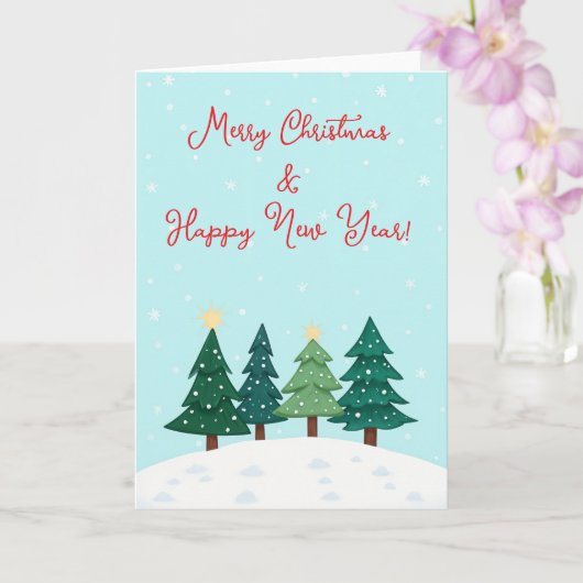 Carte Noël Pine Forest Joyeux Noël (Orchidée)