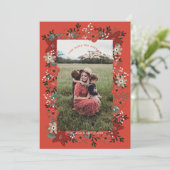 Carte Noël Poinsettia Foliage (Debout devant)