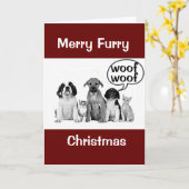 CARTE NOËL POUR CHIEN/GROOMER DE CHIEN/VÉTÉRINAIRE/PLUS (Fleur jaune)