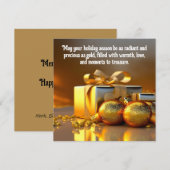 Carte Noël précieux comme l'Or (Devant / Derrière)