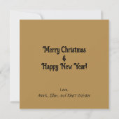 Carte Noël précieux comme l'Or (Dos)