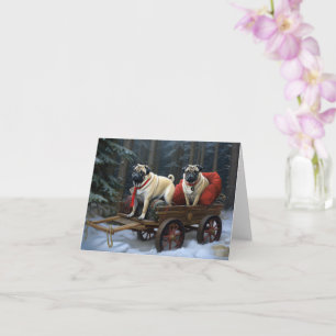 Carte Noël Pug Saison Festive