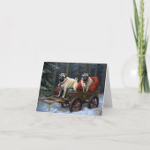 Carte Noël Pug Saison Festive (Devant)