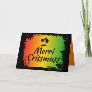 Carte Noël Rasta Tropical Jamaïcain