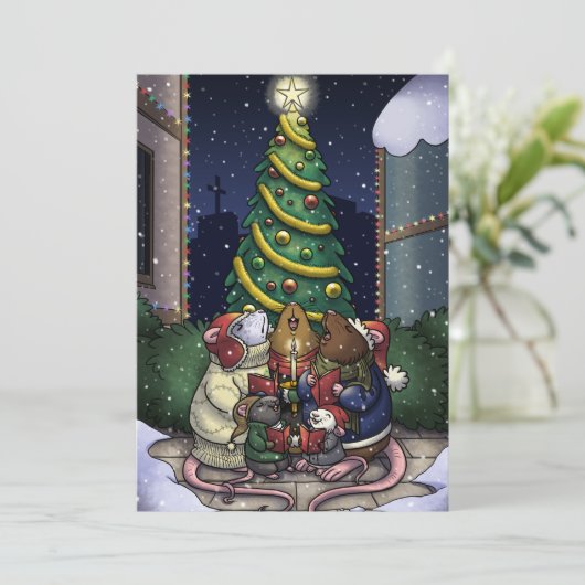 Carte Noël Rat (Debout devant)