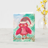 Carte Noel Redbird (Fleur jaune)