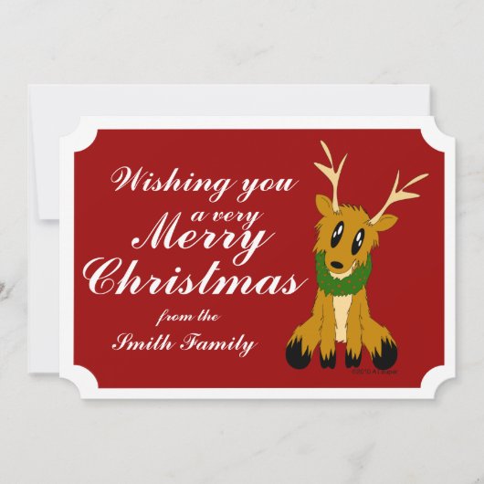 Carte Noël Reindeer (Devant)