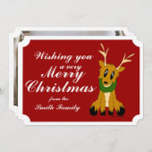 Carte Noël Reindeer (Devant / Derrière)