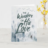 Carte Noël Religieux Merveilles de ses Bénédictions d'Am (Fleur jaune)