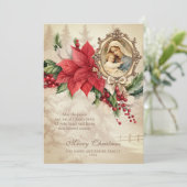 Carte Noël religieux Poinsettia Marie & Jésus (Debout devant)