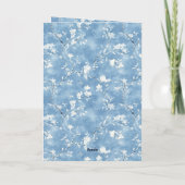 Carte Noël Renard Floral Bleu (Dos)