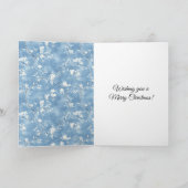 Carte Noël Renard Floral Bleu (Intérieur)