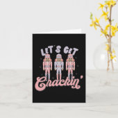 Carte Noël Rétro Obtient Crackin Nutcrackers Vinta (Fleur jaune)