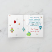 Carte Noël rétro turquoise Wreath (Intérieur)