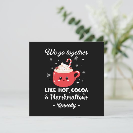 Carte Noël romantique et drôle (Debout devant)