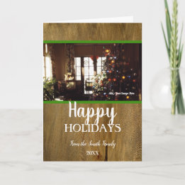 Carte Noël rustique rétro inspiré des fêtes