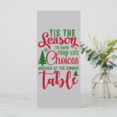 Carte Noël saison de design de choix (Debout devant)