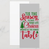 Carte Noël saison de design de choix (Devant / Derrière)