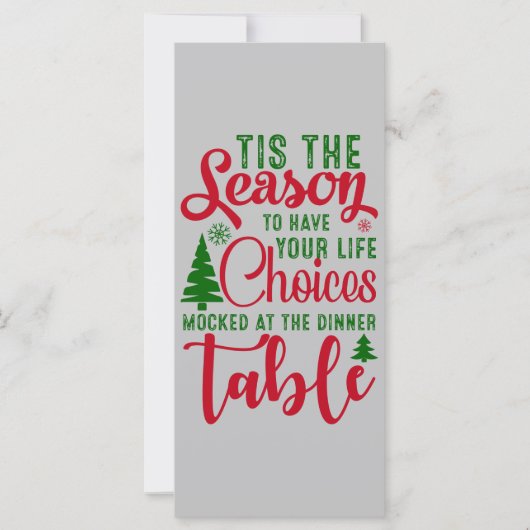 Carte Noël saison de design de choix (Devant)