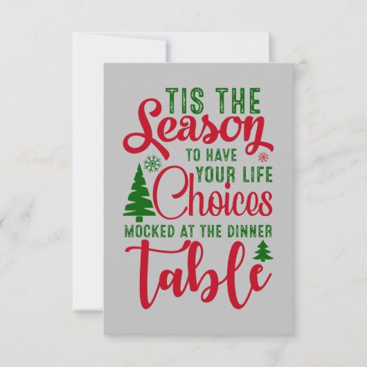Carte Noël saison de design de choix (Devant)
