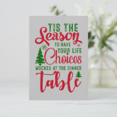 Carte Noël saison de design de choix (Debout devant)