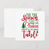 Carte Noël saison de design de choix (Devant / Derrière)