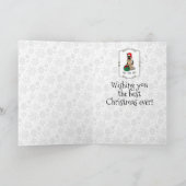 Carte Noël Santa Hat Allemand Berger Chien mignonne (Intérieur)