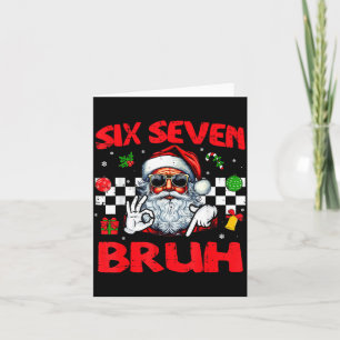 Carte Noël Santa Six Sept Bruh 67 Mème 6 7 Hommes Bo