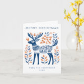 Carte Noël scandinave (Fleur jaune)