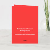 Carte Noël scandinave Cheval Rocse Custom (Dos)