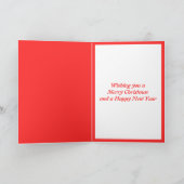 Carte Noël scandinave Cheval Rocse Custom (Intérieur)