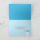 Carte Noël se réjouit dans les flocons de neige avec le  (Intérieur)